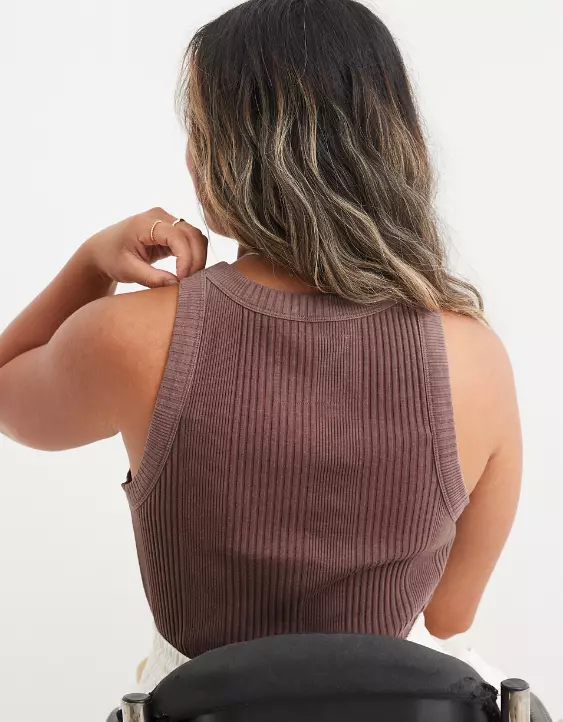 Aerie Textured Free Spirit Ribbed Tank Top 4 Aerie Textured Free Spirit Ribbed Tank Top - Image 2