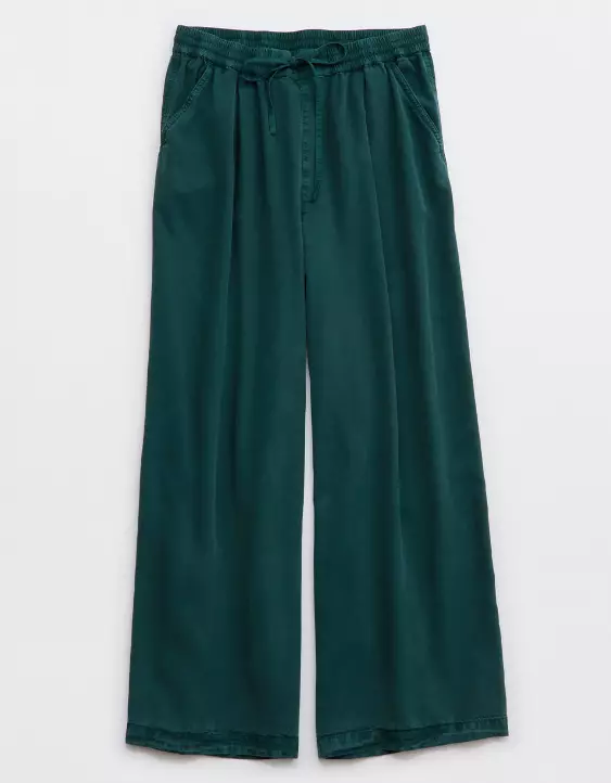 Aerie High Waisted Twill Wide Leg Pant 5 Aerie High Waisted Twill Wide Leg Pant - Image 3