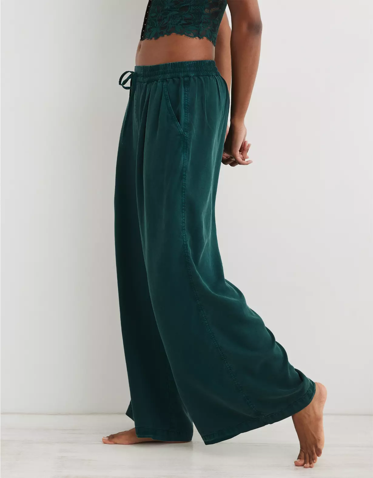 Aerie High Waisted Twill Wide Leg Pant 3 Aerie High Waisted Twill Wide Leg Pant