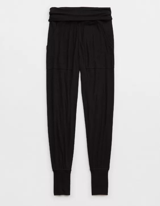 Aerie Real Soft® Ribbed Foldover Jogger 5 Aerie Real Soft® Ribbed Foldover Jogger - Image 3