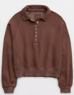 Aerie Quarter Snap Sweatshirt -Aerie Shop 0743 3224 297 f