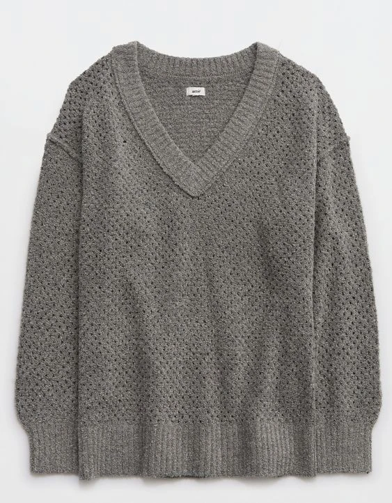 Aerie Oversized V-Neck Sweater 5 Aerie Oversized V-Neck Sweater - Image 3