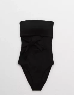 Aerie Ribbed Wrap Strapless One Piece Swimsuit 7 Aerie Ribbed Wrap Strapless One Piece Swimsuit -Aerie Shop 0751 2928 073 f