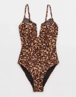 Aerie Leopard V Wire Bandeau Bikini Top 7 Aerie Leopard V Wire Bandeau Bikini Top -Aerie Shop 0751 4661 158 f