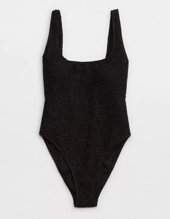 Aerie Lurex Crinkle Babewatch One Piece Swimsuit 5 Aerie Lurex Crinkle Babewatch One Piece Swimsuit - Image 3