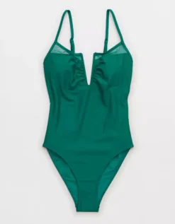 Aerie Mesh V Wire One Piece Swimsuit 7 Aerie Mesh V Wire One Piece Swimsuit -Aerie Shop 0751 4897 860 f