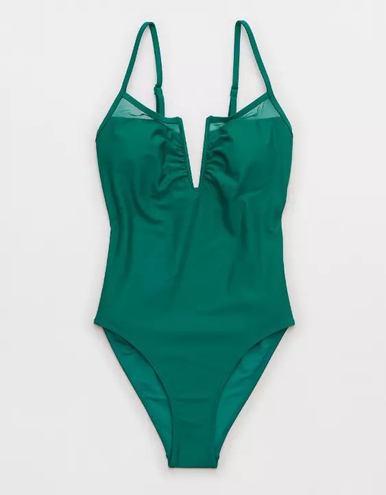 Aerie Mesh V Wire One Piece Swimsuit 5 Aerie Mesh V Wire One Piece Swimsuit - Image 3