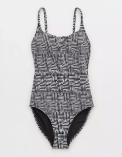 Aerie Jacquard Crossback One Piece Swimsuit 7 Aerie Jacquard Crossback One Piece Swimsuit -Aerie Shop 0751 5015 073 f
