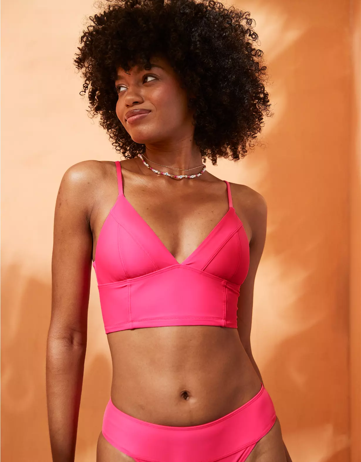 Aerie Seamed Longline Triangle Bikini Top 3 Aerie Seamed Longline Triangle Bikini Top