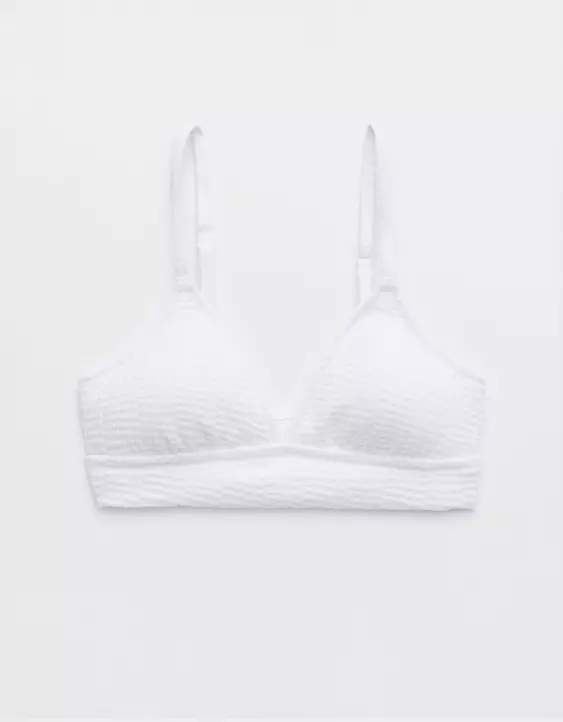 Aerie Jacquard Longline Triangle Bikini Top 5 Aerie Jacquard Longline Triangle Bikini Top - Image 3