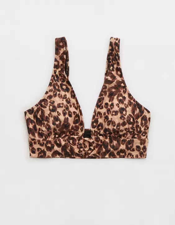 Aerie Longline Plunge Leopard Ring Bikini Top 5 Aerie Longline Plunge Leopard Ring Bikini Top - Image 3