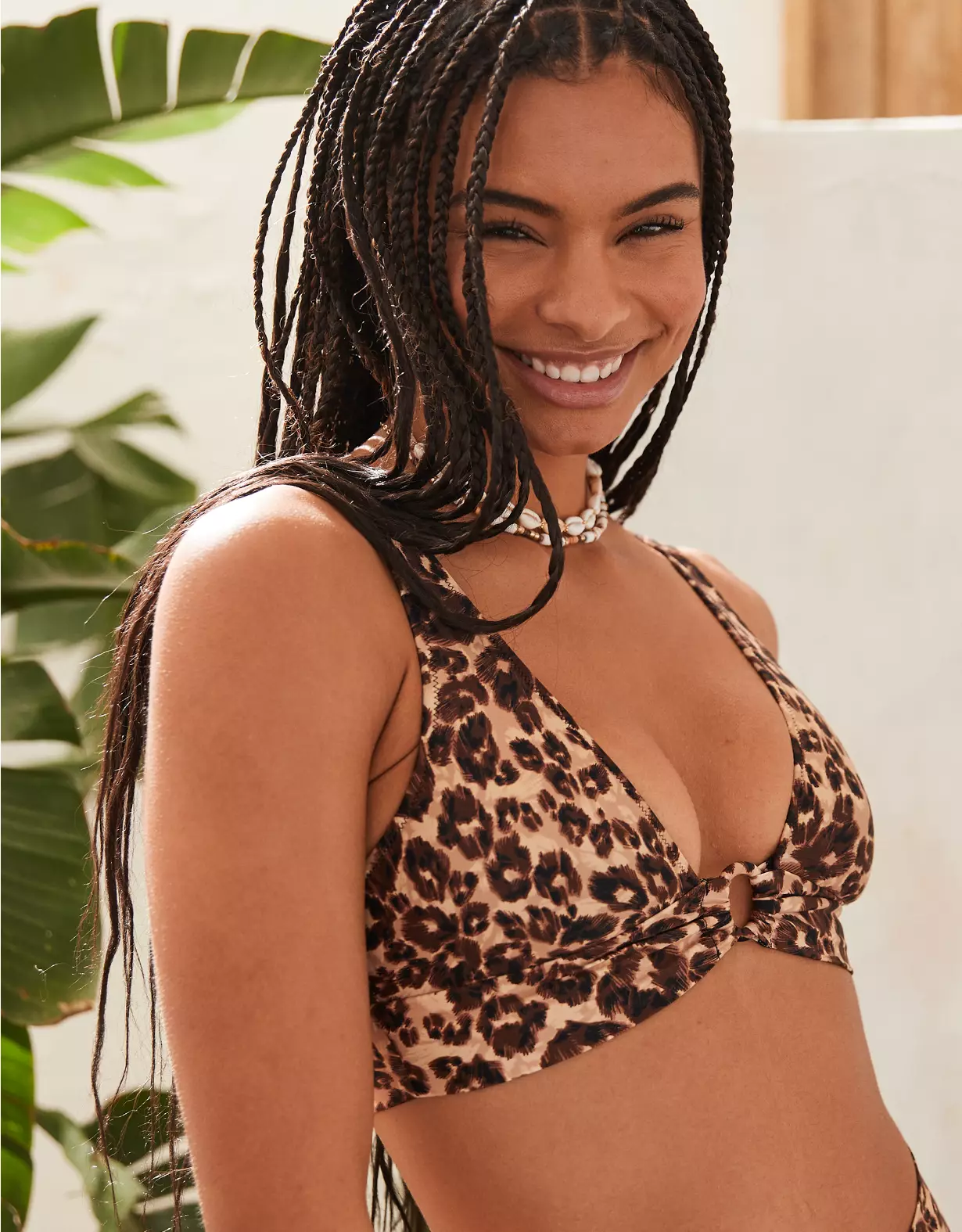 Aerie Longline Plunge Leopard Ring Bikini Top 3 Aerie Longline Plunge Leopard Ring Bikini Top