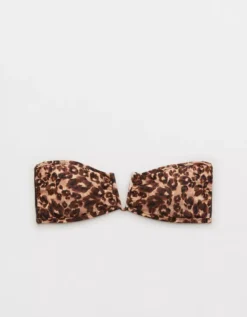 Aerie Leopard Mesh V Wire Bandeau Bikini Top -Aerie Shop 0754 4680 158 f