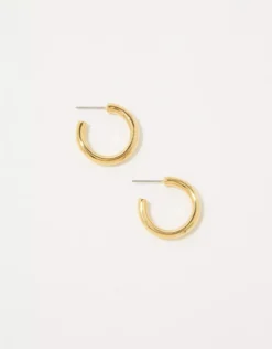 Aerie Demi Fine Chunky Medium Hoop Earrings