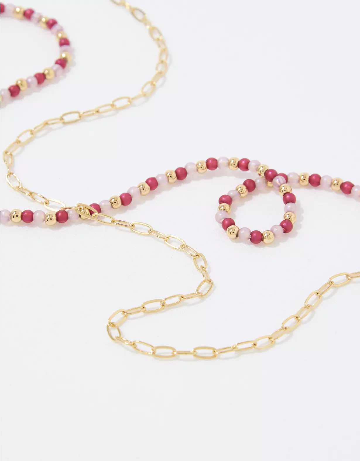 Aerie Iridescent Bead Necklace Pack 4 Aerie Iridescent Bead Necklace Pack - Image 2