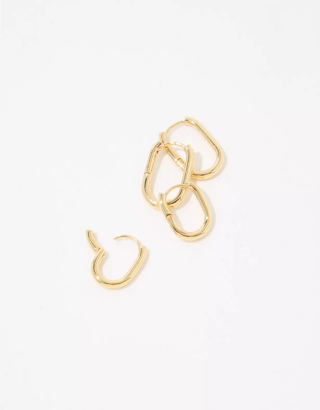 Aerie Chunky Paperclip Hoop Earring Pack 4 Aerie Chunky Paperclip Hoop Earring Pack - Image 2