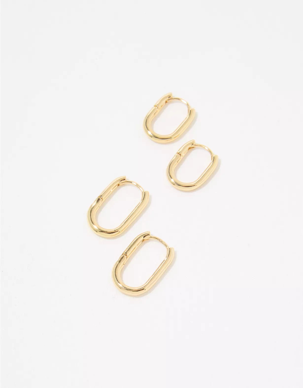 Aerie Chunky Paperclip Hoop Earring Pack 3 Aerie Chunky Paperclip Hoop Earring Pack