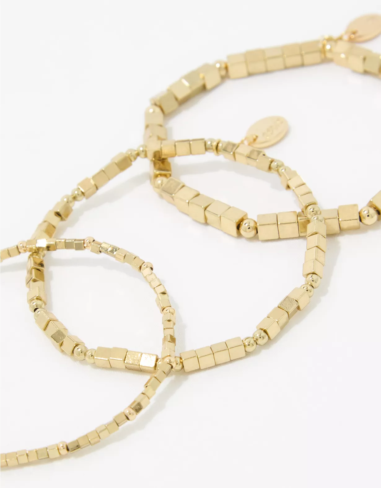 Aerie Square Bead Stretch Bracelet Pack 4 Aerie Square Bead Stretch Bracelet Pack - Image 2