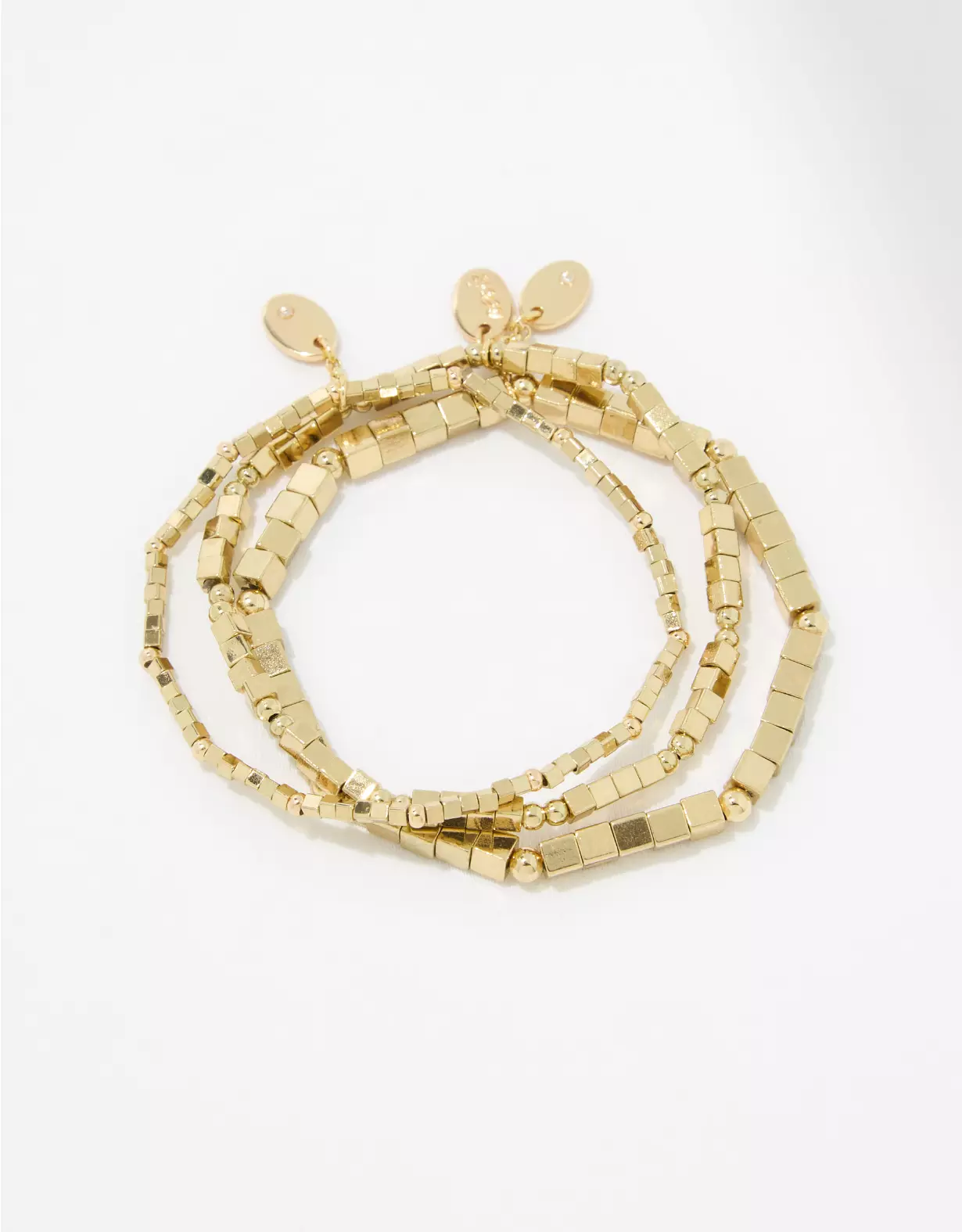 Aerie Square Bead Stretch Bracelet Pack 3 Aerie Square Bead Stretch Bracelet Pack