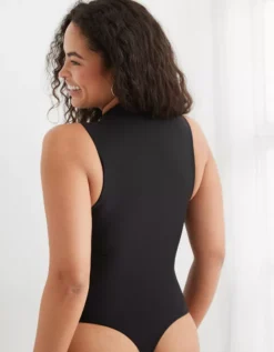 Aerie SMOOTHEZ Mock Neck Bodysuit 6 Aerie SMOOTHEZ Mock Neck Bodysuit -Aerie Shop 1695 3801 073 ob