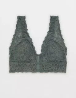 Aerie Show Off Eyelash Lace Padded Plunge Bralette 7 Aerie Show Off Eyelash Lace Padded Plunge Bralette -Aerie Shop 1697 3546 357 f