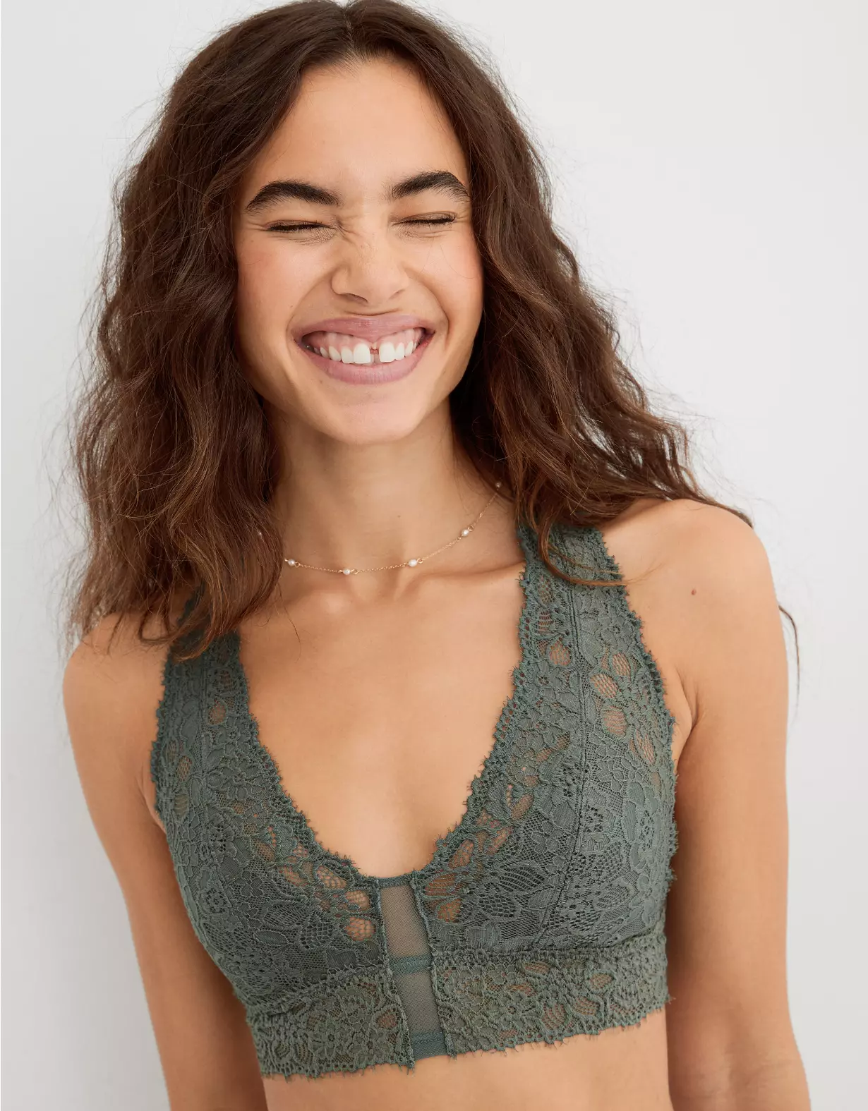 Aerie Show Off Eyelash Lace Padded Plunge Bralette 3 Aerie Show Off Eyelash Lace Padded Plunge Bralette