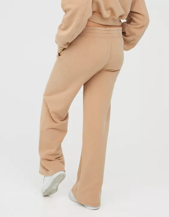 OFFLINE By Aerie Throw-Back Fleece Wide Leg Pant 4 OFFLINE By Aerie Throw-Back Fleece Wide Leg Pant - Image 2