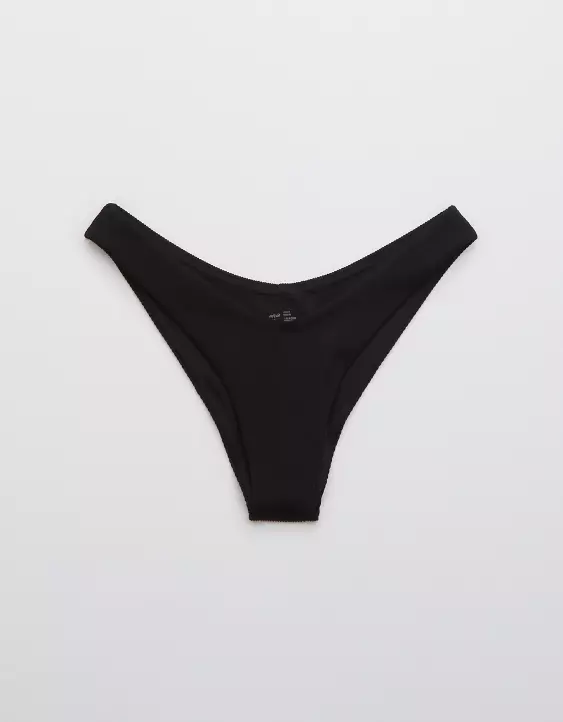 Aerie Ribbed Super High Cut Cheekiest Bikini Bottom 5 Aerie Ribbed Super High Cut Cheekiest Bikini Bottom - Image 3