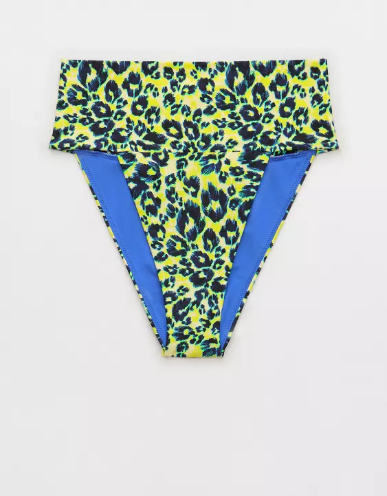 Aerie Leopard Banded High Cut Cheeky Bikini Bottom 5 Aerie Leopard Banded High Cut Cheeky Bikini Bottom - Image 3