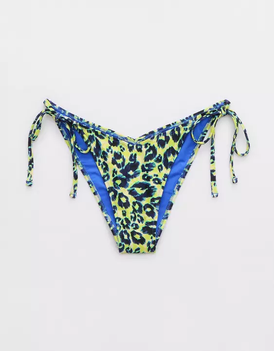 Aerie Leopard Low Rise Tie Cheekiest Bikini Bottom 5 Aerie Leopard Low Rise Tie Cheekiest Bikini Bottom - Image 3
