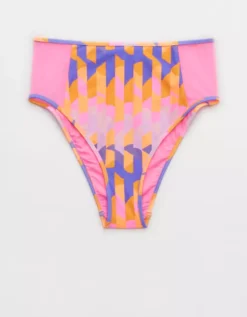 Aerie Mesh High Cut Cheeky Bikini Bottom -Aerie Shop 1754 4683 674 f