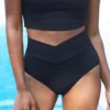 Aerie Ribbed Crossover High Waisted Bikini Bottom