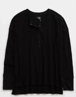 OFFLINE By Aerie Wow! Waffle Henley T-Shirt 7 OFFLINE By Aerie Wow! Waffle Henley T-Shirt -Aerie Shop 2162 1427 073 f