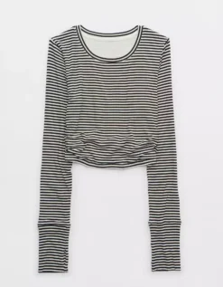 OFFLINE By Aerie Thumbs Up Long Sleeve Ruched T-Shirt 7 OFFLINE By Aerie Thumbs Up Long Sleeve Ruched T-Shirt -Aerie Shop 2162 1445 073 f