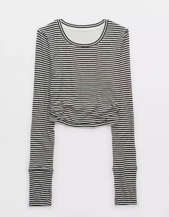 OFFLINE By Aerie Thumbs Up Long Sleeve Ruched T-Shirt 5 OFFLINE By Aerie Thumbs Up Long Sleeve Ruched T-Shirt - Image 3