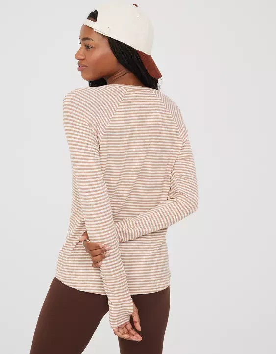 OFFLINE By Aerie Thumbs Up Ribbed Long Sleeve T-Shirt 4 OFFLINE By Aerie Thumbs Up Ribbed Long Sleeve T-Shirt - Image 2