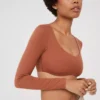 OFFLINE By Aerie Real Me Super Cropped Long Sleeve Bra Top 2 OFFLINE By Aerie Real Me Super Cropped Long Sleeve Bra Top -Aerie Shop 2162 1549 205 of