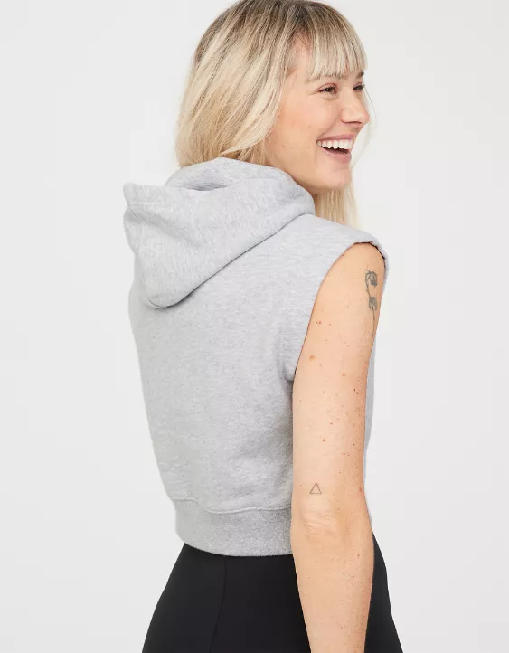 OFFLINE By Aerie Throw-Back Hoodie Vest 3 OFFLINE By Aerie Throw-Back Hoodie Vest - Image 2