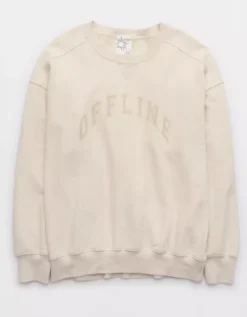 OFFLINE By Aerie Throw-Back Fleece Crewneck Sweatshirt 7 OFFLINE By Aerie Throw-Back Fleece Crewneck Sweatshirt -Aerie Shop 2164 1434 062 f