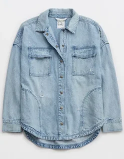 OFFLINE By Aerie Denim Shacket 7 OFFLINE By Aerie Denim Shacket -Aerie Shop 2168 1498 936 f