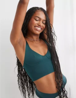 Aerie SMOOTHEZ Shine Corset Bra Top
