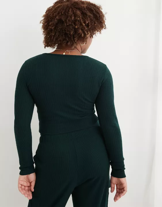 Aerie Waffle Wrap Top 5 Aerie Waffle Wrap Top - Image 3