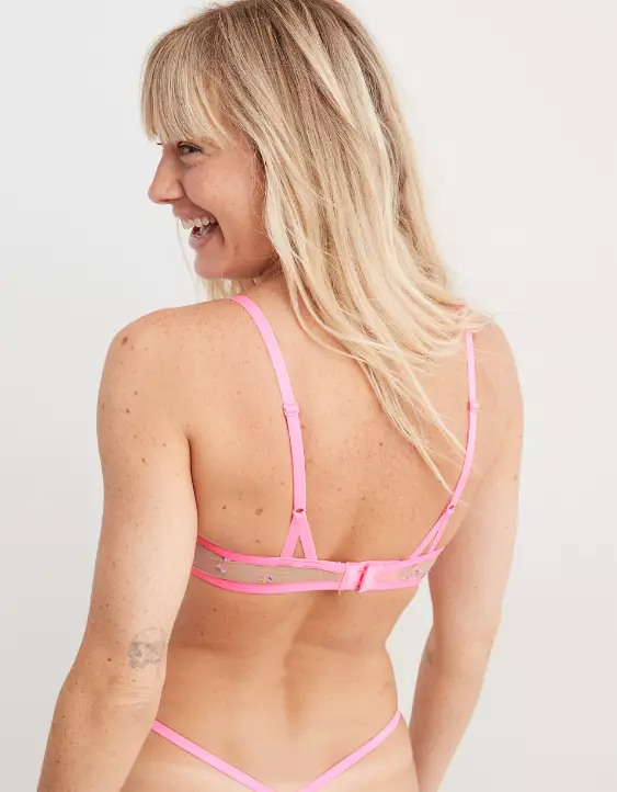 Aerie Show Off Embroidered Unlined Bra 4 Aerie Show Off Embroidered Unlined Bra - Image 2