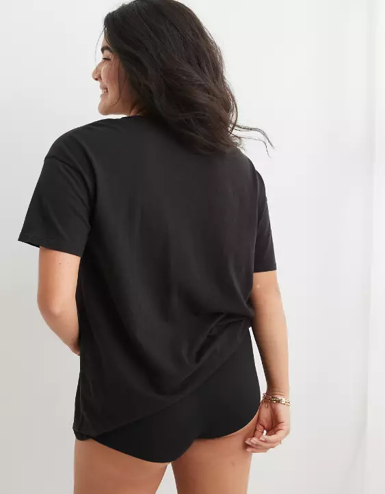 Aerie Distressed Basic V-Neck Boyfriend T-Shirt 3 Aerie Distressed Basic V-Neck Boyfriend T-Shirt - Image 2