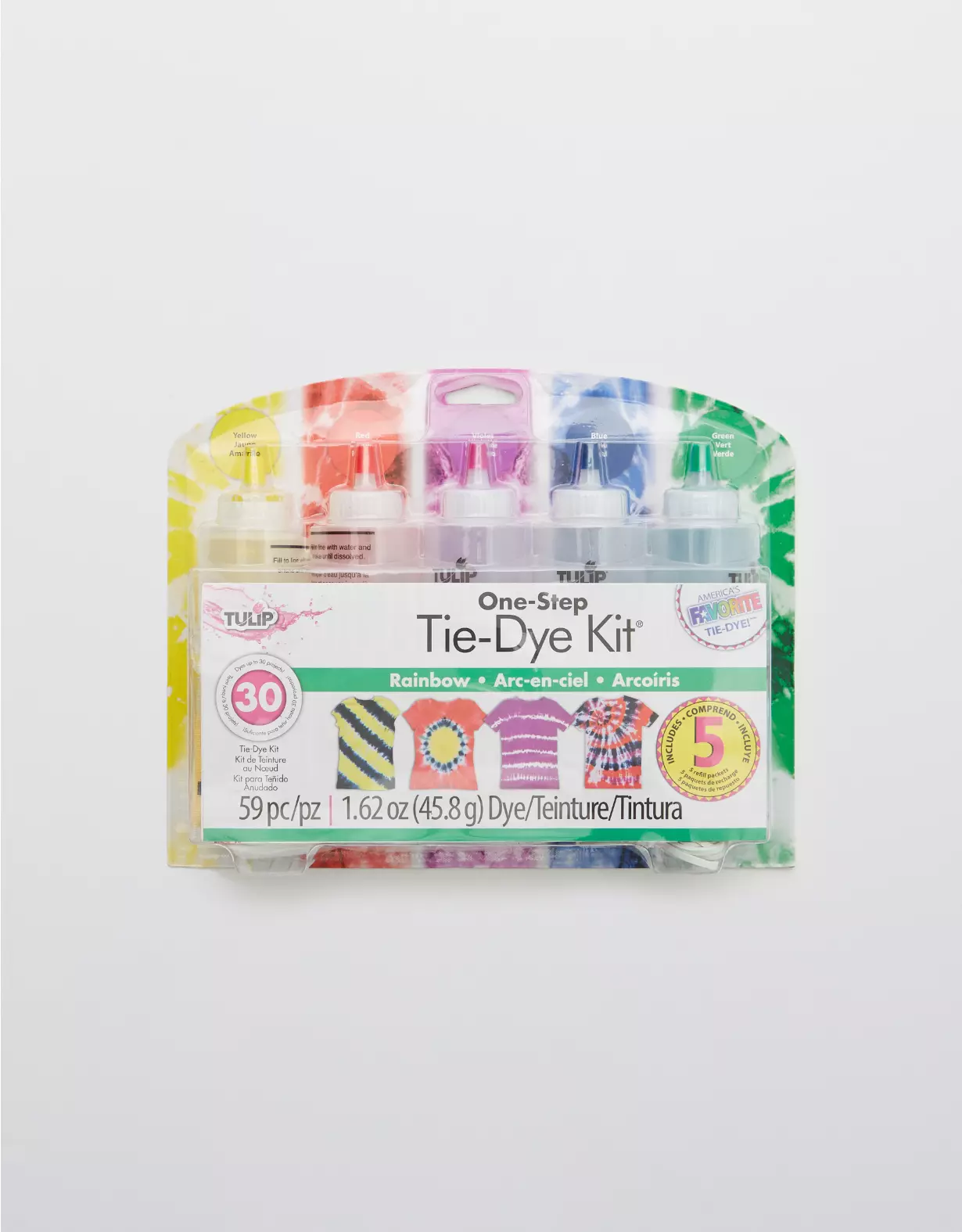 Aerie Tulip One-Step Tie Dye Five Color Kit - Rainbow 3 Aerie Tulip One-Step Tie Dye Five Color Kit - Rainbow