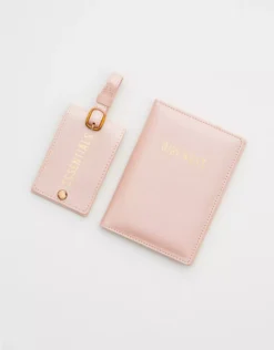 Aerie Graphique Girl Boss Passport & Luggage Tag Set