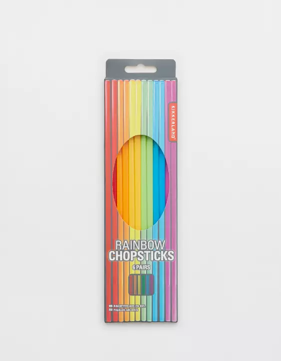 Aerie Kikkerland Rainbow Reusable Chopsticks - 6 Pairs 4 Aerie Kikkerland Rainbow Reusable Chopsticks - 6 Pairs - Image 2