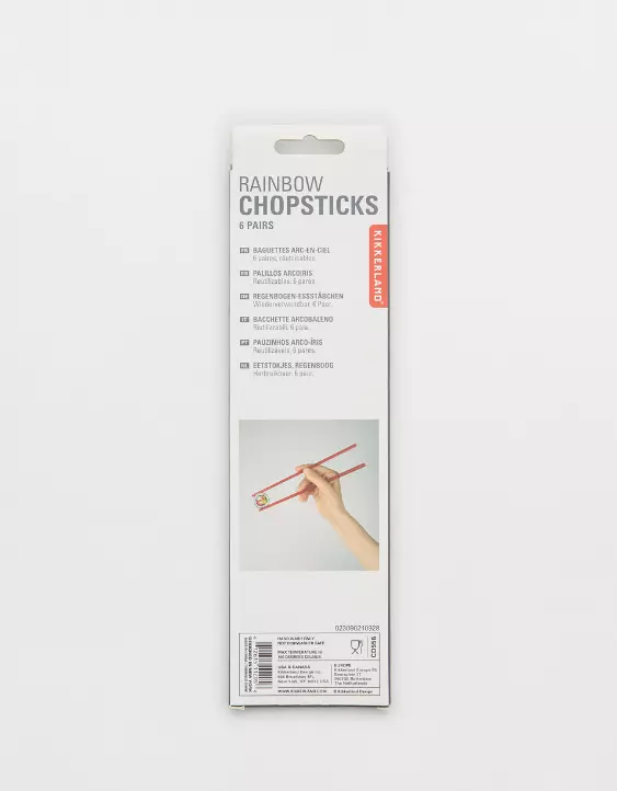 Aerie Kikkerland Rainbow Reusable Chopsticks - 6 Pairs 5 Aerie Kikkerland Rainbow Reusable Chopsticks - 6 Pairs - Image 3