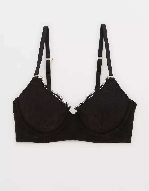 Aerie Show Off Plunge Push Up Eyelash Lace Bra 5 Aerie Show Off Plunge Push Up Eyelash Lace Bra - Image 3