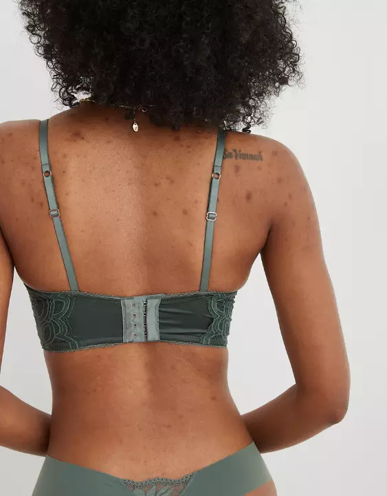 Aerie Show Off Plunge Push Up Rooftop Garden Lace Bra 4 Aerie Show Off Plunge Push Up Rooftop Garden Lace Bra - Image 2